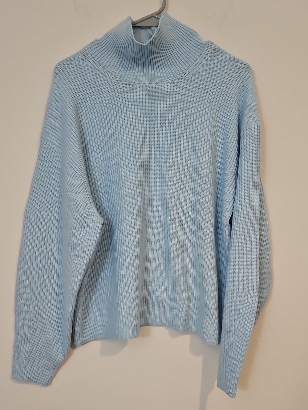 a new day Light Blue Turtleneck Ribbed Sweater